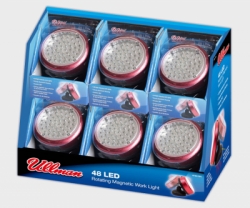 ULLMAN 48 LED Rotating Magnetic Work Light  6-Pack